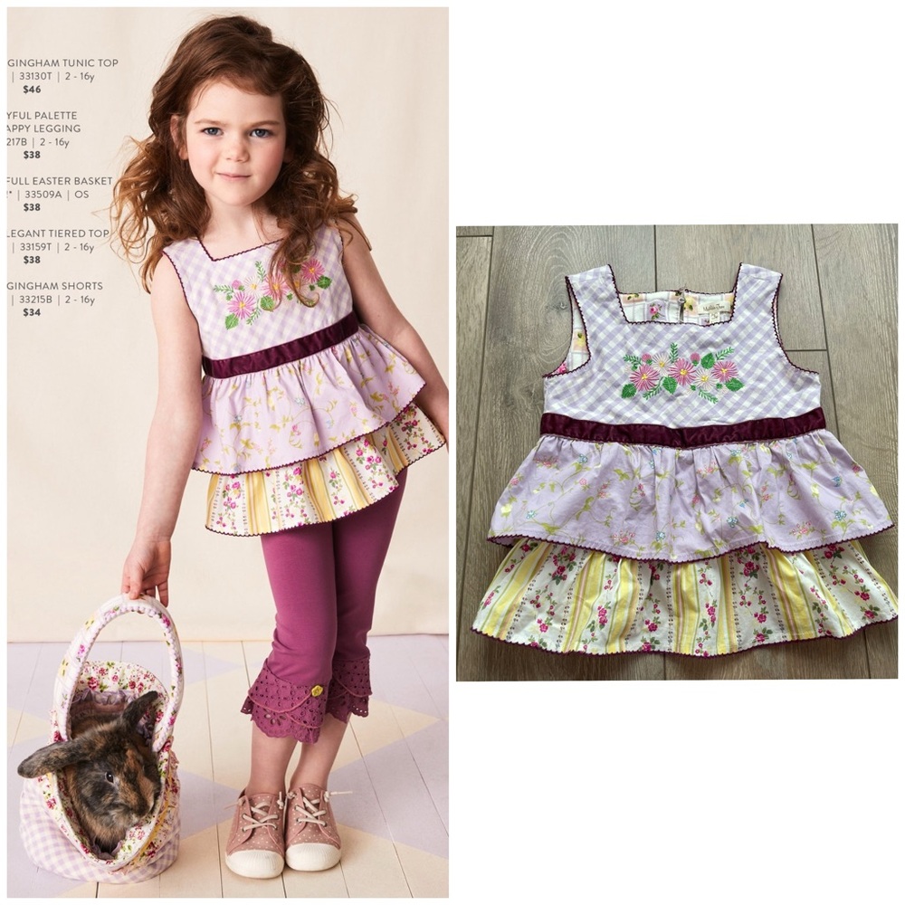 Matilda Jane Enchanted Garden Prudence Gingham Tunic Top